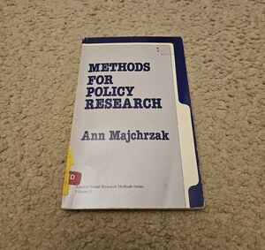 Methods for Policy Research by Ann Majchrzak | Graduate Policy Handbook